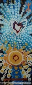 Contemporary painting behind glass by Inka