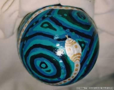 painted ostrich egg by Inka