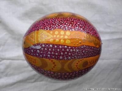painted ostrich egg