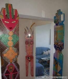 Interior design with sculptures by Inka