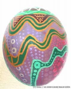 painted ostrich egg