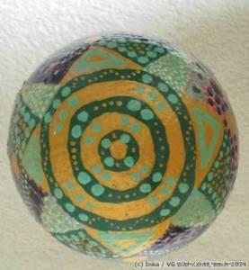 painted ostrich egg